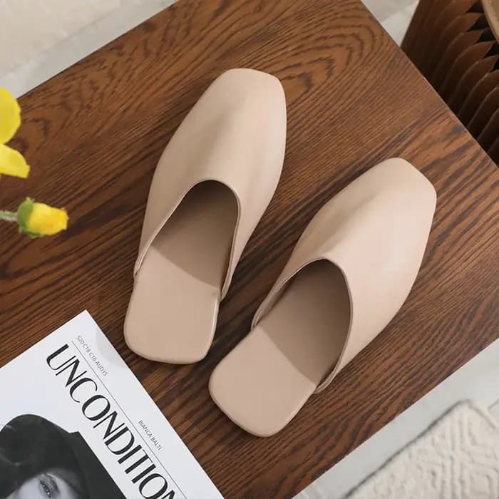 Chaussures de maison en cuir de mouton pour femmes