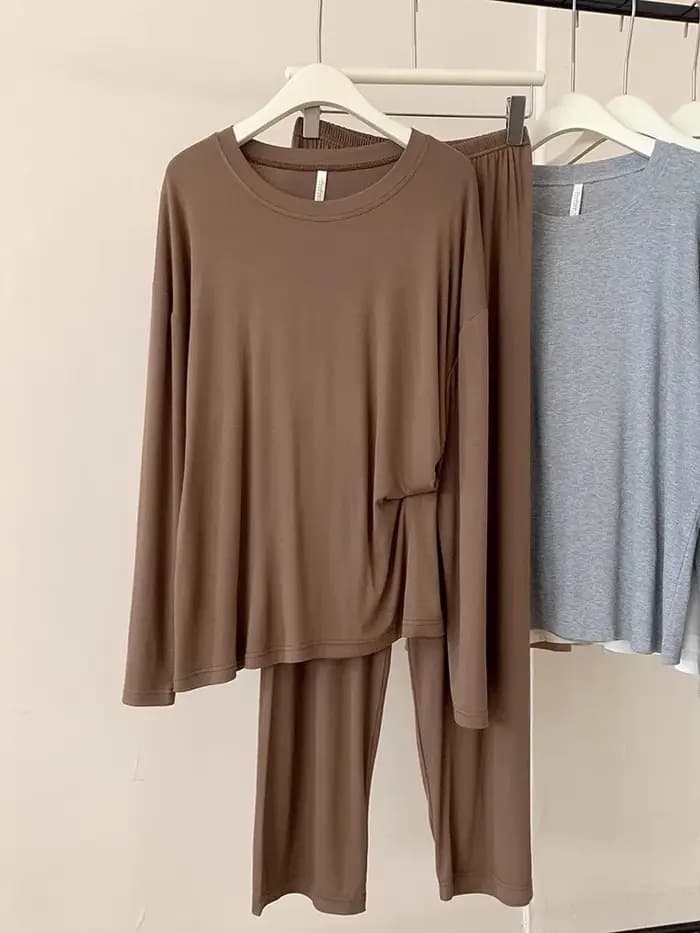 Ensemble pyjama coréen en coton pour femme