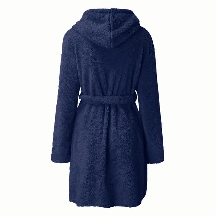 Automne hiver femmes Sexy Robe de bain moelleux en peluche pyjamas dames à capuche