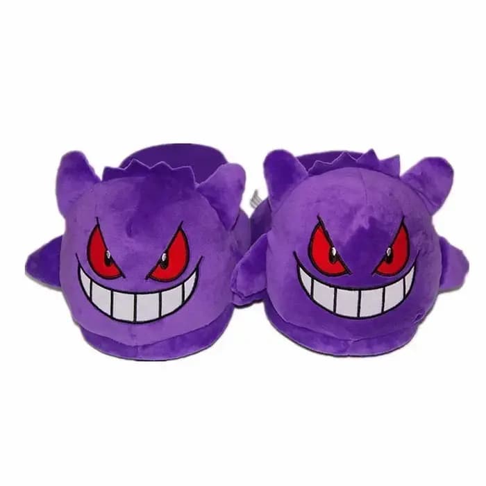 Dessin animé anime Gengar ronflex pantoufles d'hiver fond semelle intérieure souple 280MM chaussures de maison pantoufles épaisses pantoufles confortables antidérapantes