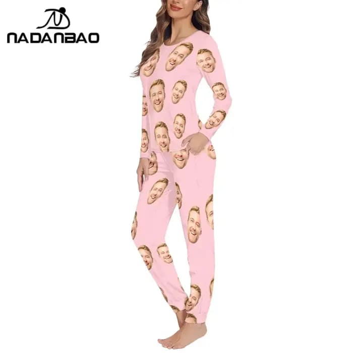 Votre Image personnalisé femmes pyjamas deux pièces ensemble bricolage