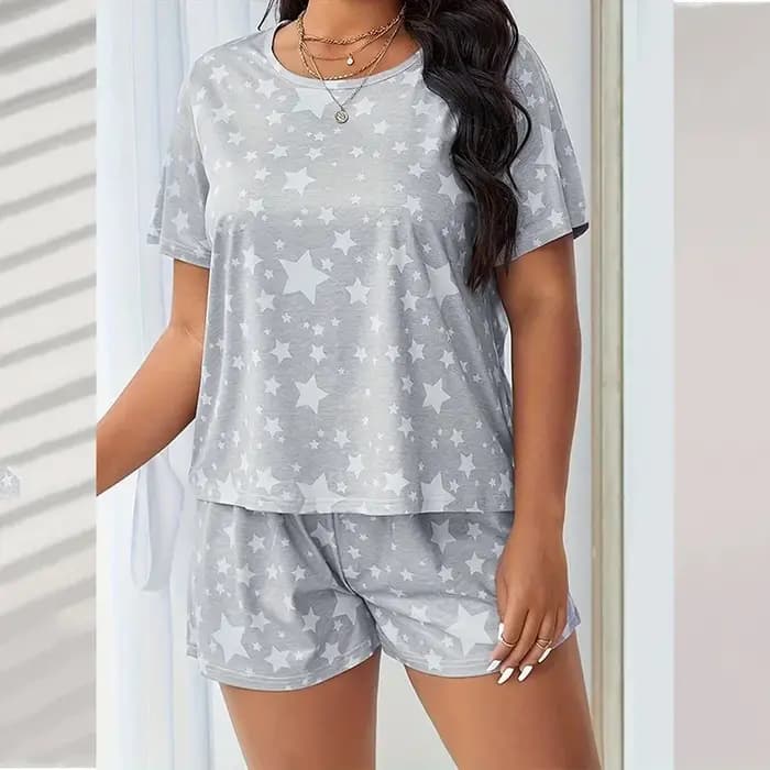 Grande taille pyjamas en soie dames ensemble T-Shirt Shorts 5xl vêtements de maison femmes