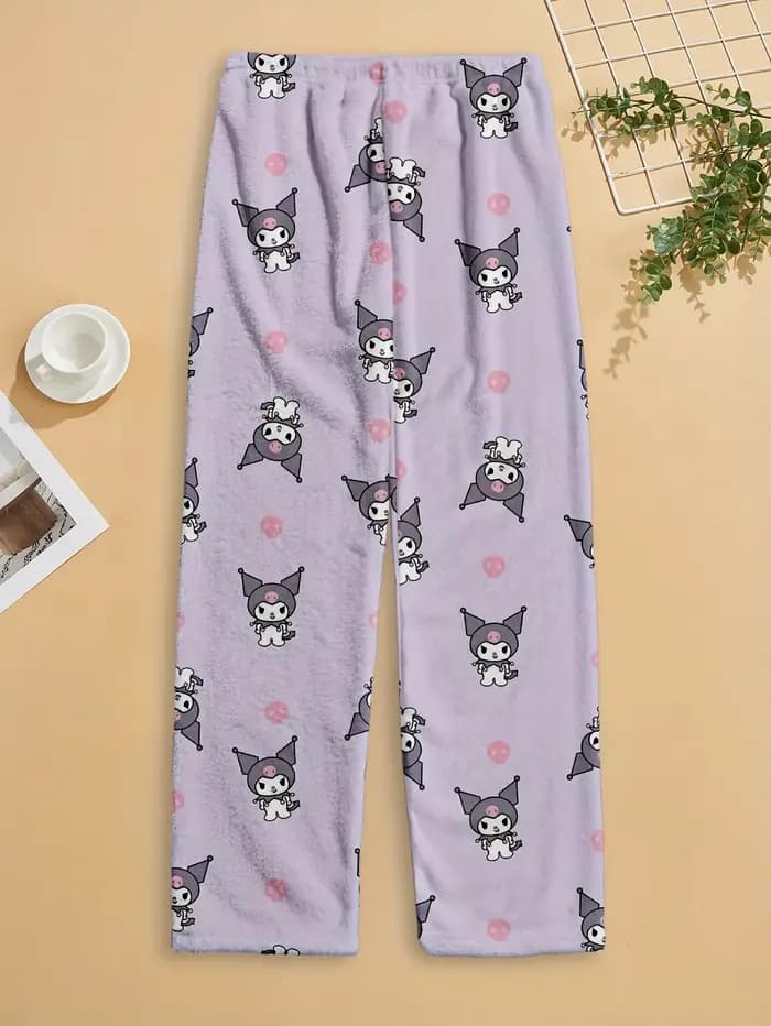 Pantalon de pyjama pour femme avec motifs de dessins animés mignons