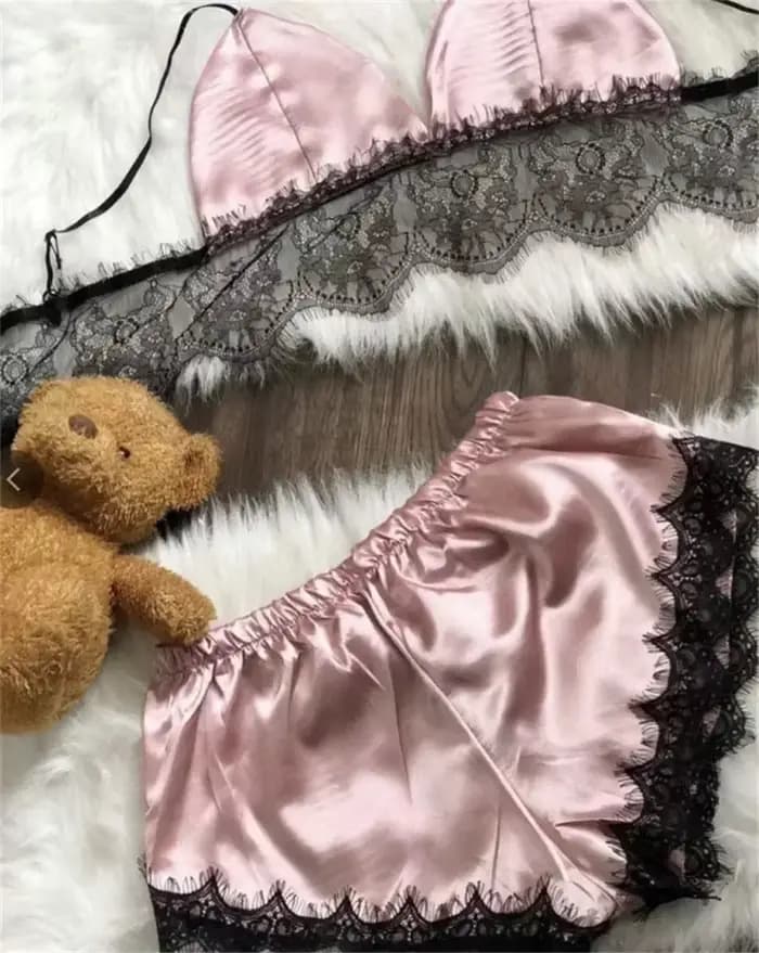 Leechee-Pyjama Sexy en Satin pour Femme