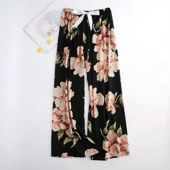 Short de pyjama d'été imprimé floral pour femme