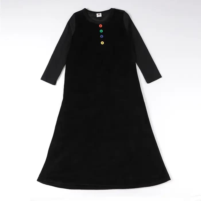 Chemise de nuit longue en velours pour filles, bleu et rose, côtelé, noir, vêtements maxi, robes déc