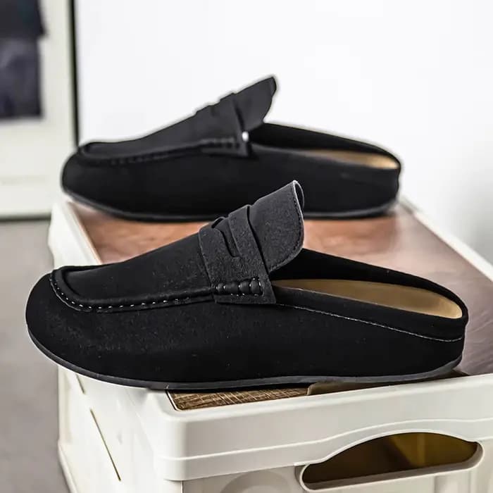Demi-pantoufles à semelle souple à la mode pour hommes