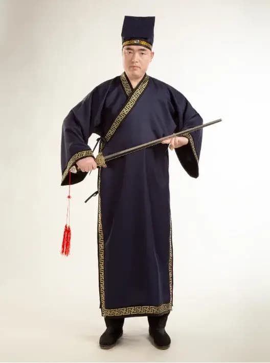 Robe longue pour homme, ancien Costume chinois pour homme, tenue de moine, Cenobite, rouge, noir, ja