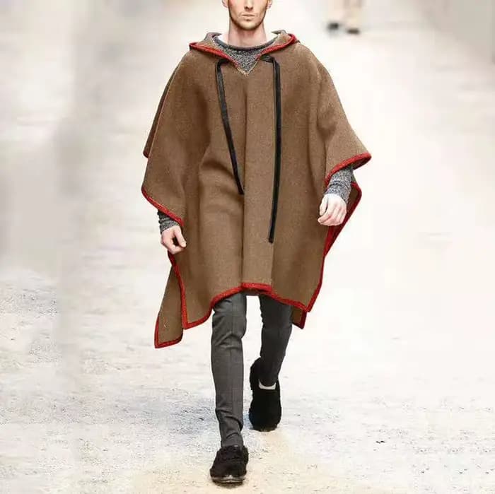 Poncho à capuche surdimensionné pour hommes et femmes