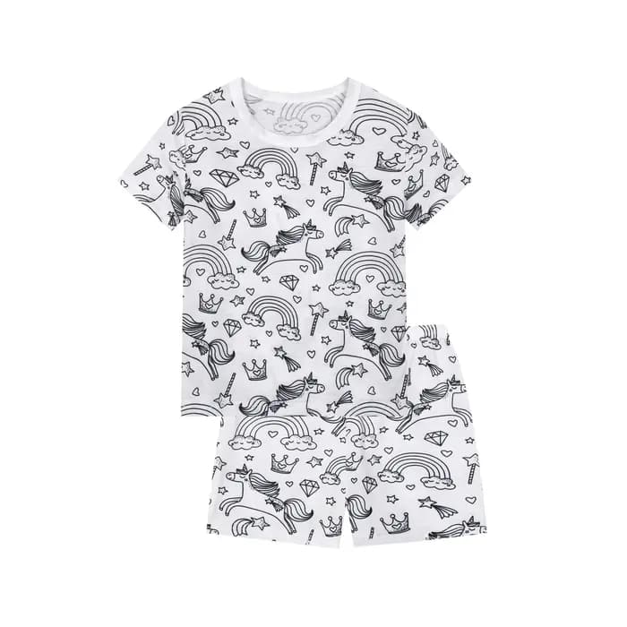 Ensemble pyjama coloré pour enfants, bricolage, croquis, Graffiti à main levée, artisanat, vêtements
