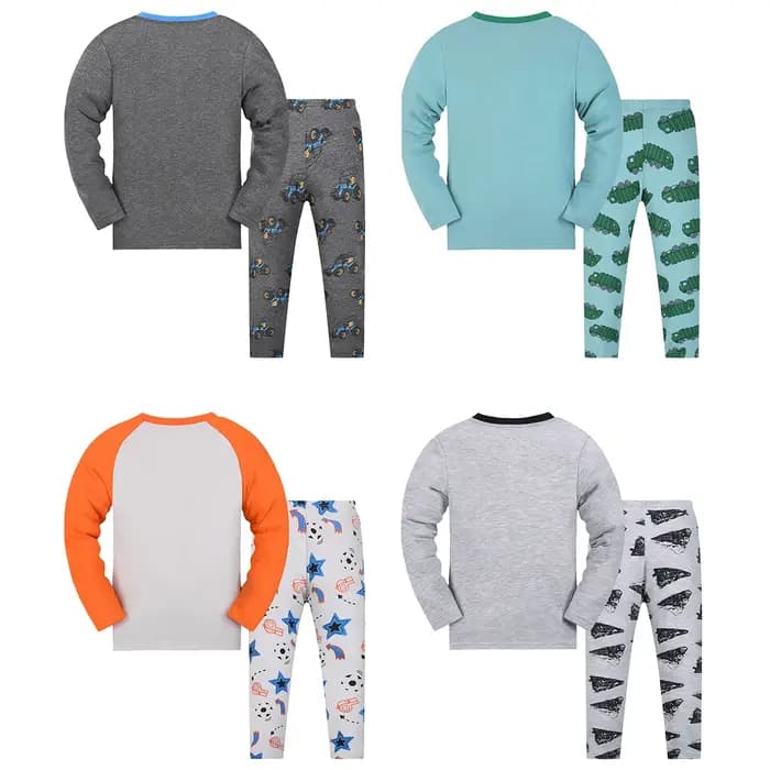 Pyjamas pour garçons, ensemble d'hiver à manches longues pour enfants