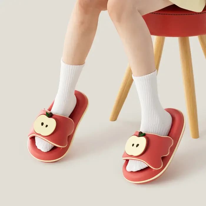 Pantoufles à plateforme tarte aux pommes pour femmes et hommes