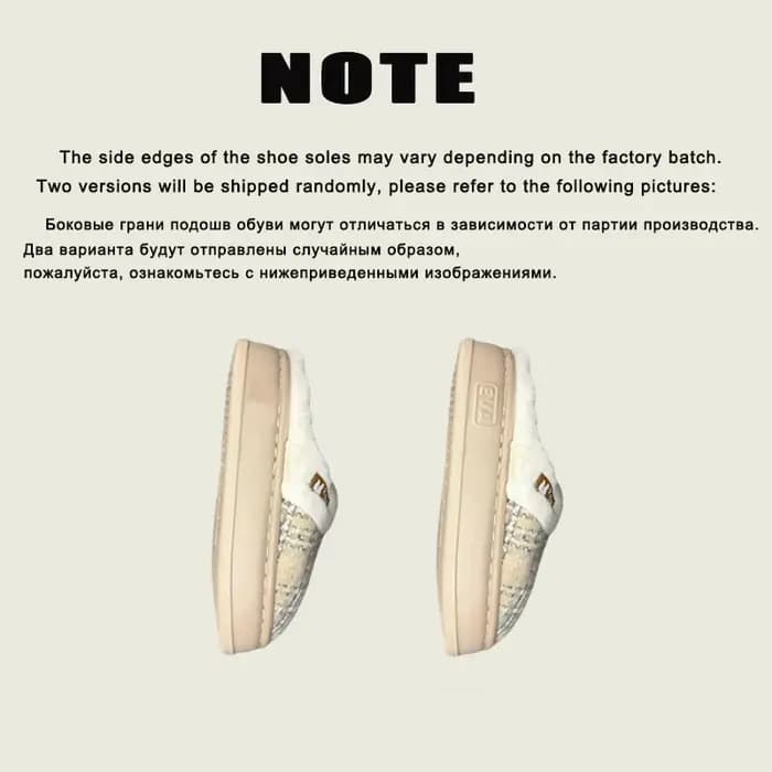 Femmes hiver chaud fourrure pantoufles rayure maison chaussures antidérapantes confort talon plat