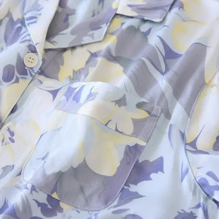 Pyjama d'été en viscose pour femmes, short à imprimé rose, vêtements de détente, manches courtes, deux pièces, vêtements de nuit sexy, vêtements pour la maison