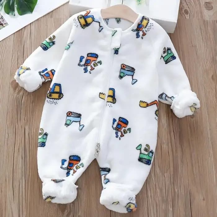 Pyjama en velours corail pour garçons et filles, combinaison en flanelle épaisse, combinaisons chaudes pour enfants, couverture de dessin animé, vêtements de nuit d'automne et d'hiver