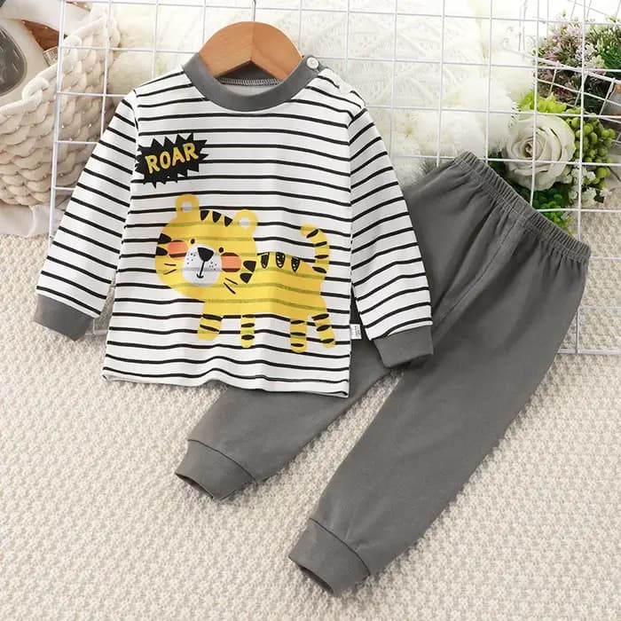 Ensemble pyjama pour enfants, garçons et filles, imprimé de dessin animé, t-shirt à manches longues, mignon, hauts avec pantalons, ensembles de vêtements de couchage pour bébés en bas âge, nouvelle co