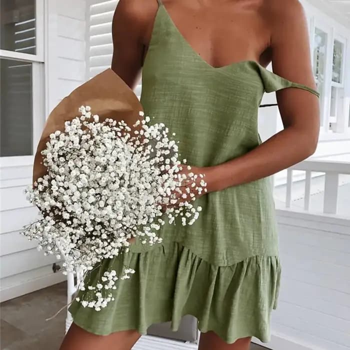 Robe d'été à bretelles Spaghetti pour femmes