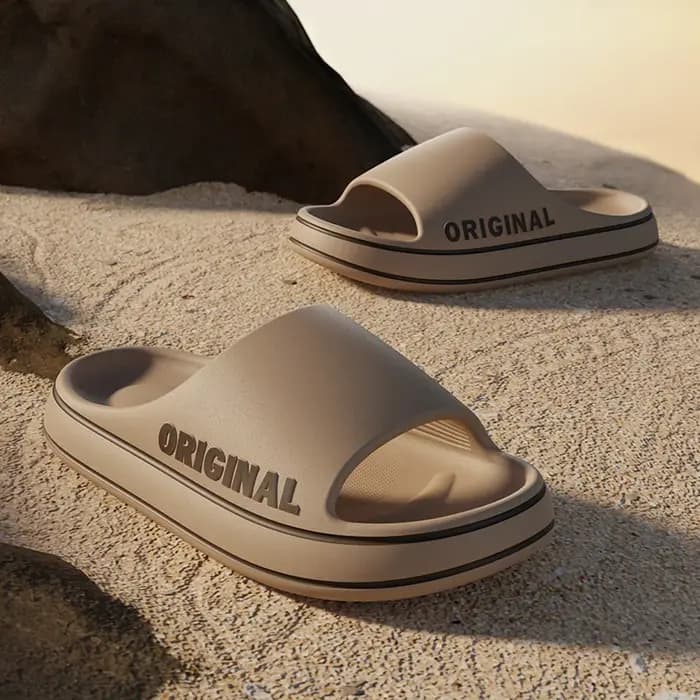Feslishoet-Pantoufles de plage à lettres pour hommes et femmes