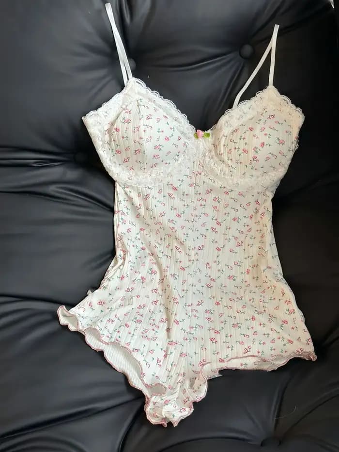 Onesie-Pyjamas floraux mignons pour femmes, ensemble de pyjamas PJ, CoAdvantages, Esthétique