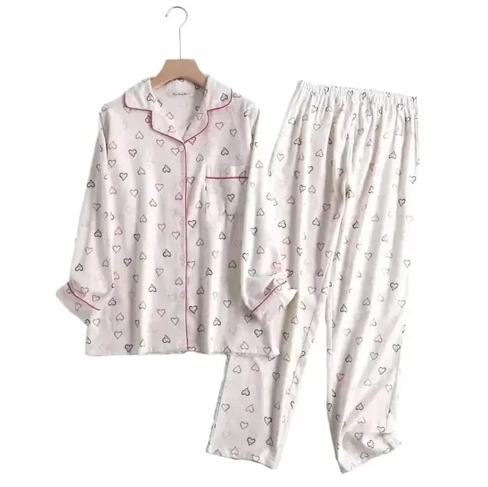 Pyjama pantalon en flanelle de coton
