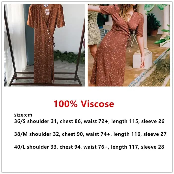 Robe mi-longue en viscose pour femmes