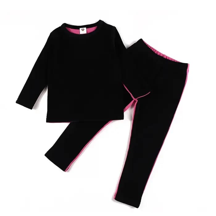 Ensemble pyjama en velours pour garçon et fille