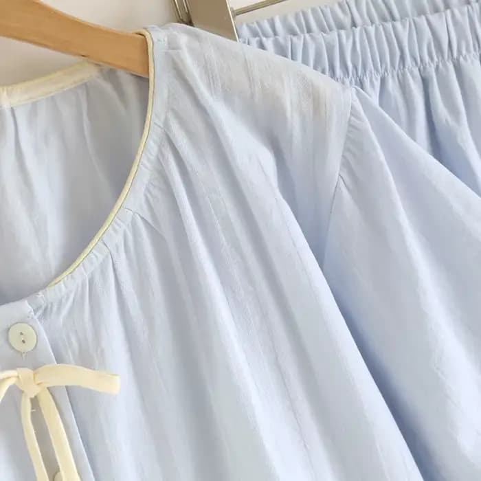 2025 nouveaux pyjamas d'été pour femmes à manches courtes Shorts vêtements de nuit 2 pièces ensemble 100% coton