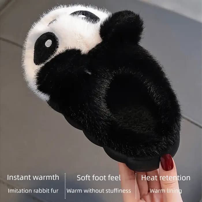 Mode mignon Panda enfants pantoufles garder au chaud confortable chaussures de sol maison