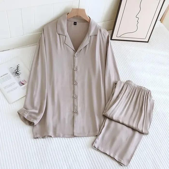 Pyjamas en coton et soie pour hommes et femmes