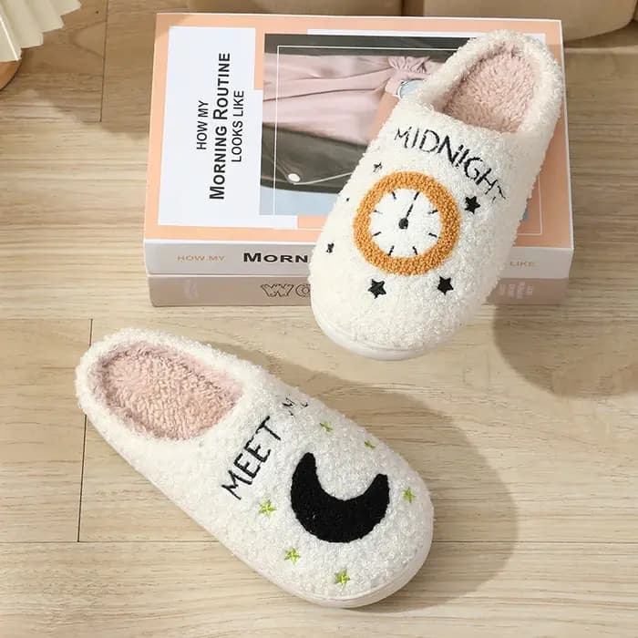 YNPO nouveau dessin animé moelleux plate-forme pantoufles femmes 2025 hiver en peluche chaud coton chaussures femme