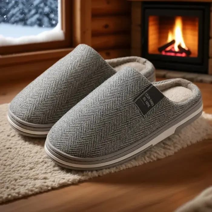 Pantoufles d'hiver chaudes en coton pour hommes et femmes