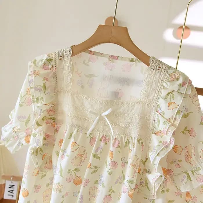 Ensemble pyjama short imprimé Floral pour femmes
