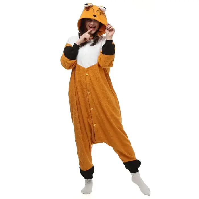 HKSNG nouveau Orange monsieur Mr Fox pyjamas de haute qualité adulte unisexe Animal hiver fête Onesie Kigurumi Cosplay Costume Homewear