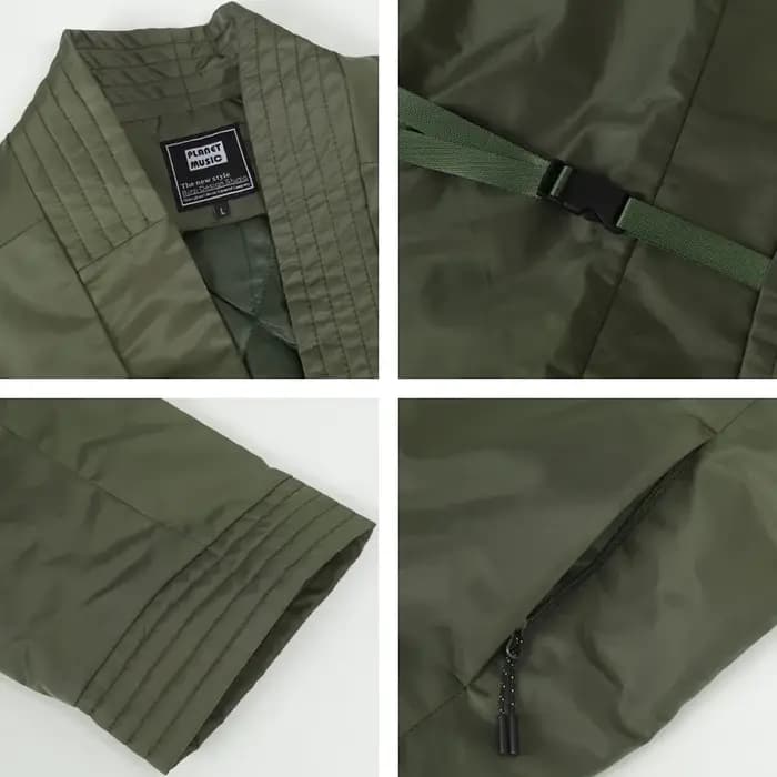 Nouveauté Original chine-Chic Robe taoïste courte coton hommes manteau rembourré