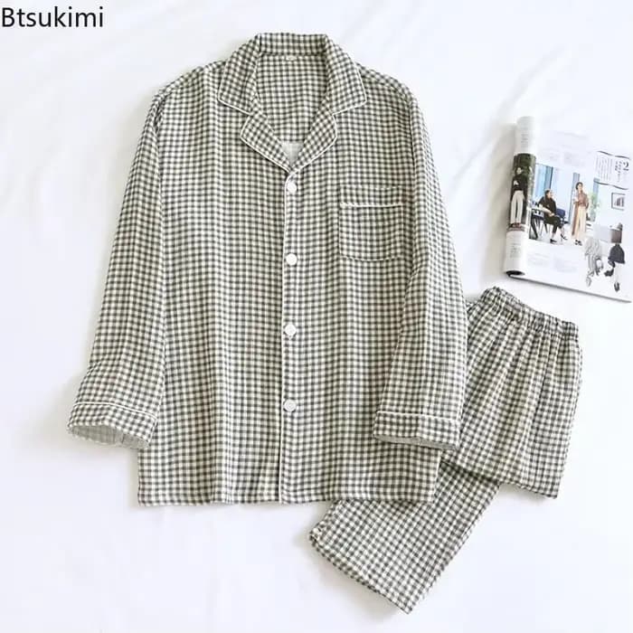 Ensembles de pyjamas en crêpe 100% coton pour couples
