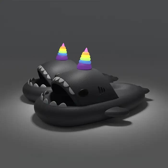 Pantoufles Requin à Semelle Optique pour Femme et Homme