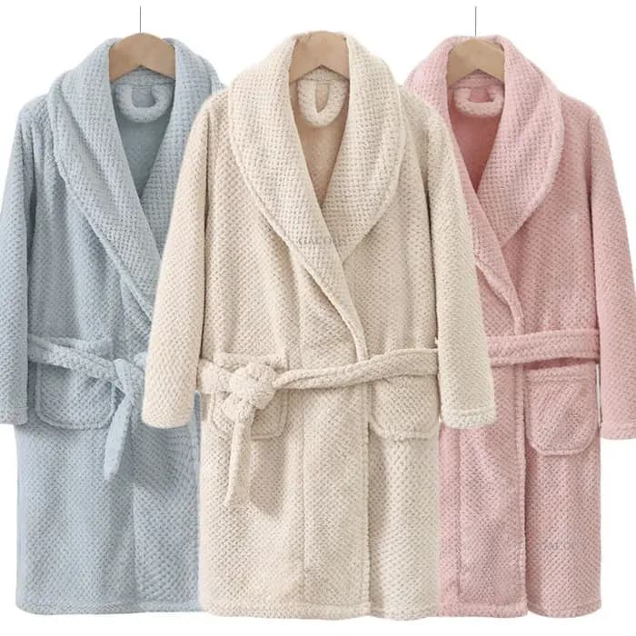 Hiver adolescents filles peignoirs épaissir enfants Robe de chambre doux flanelle chaud dessin animé