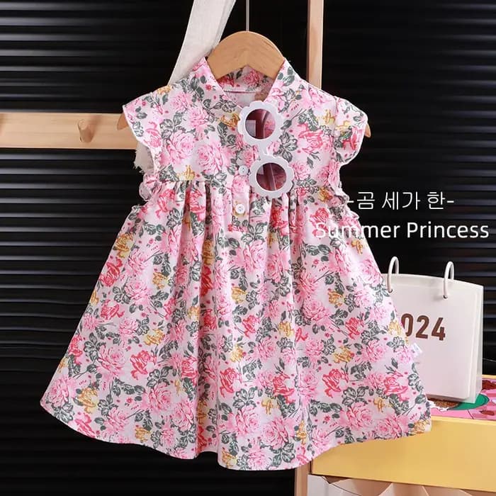 Robe d'été 2026 pour filles à motif floral