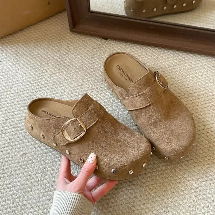 Chaussures pantoufles en fausse fourrure pour femmes