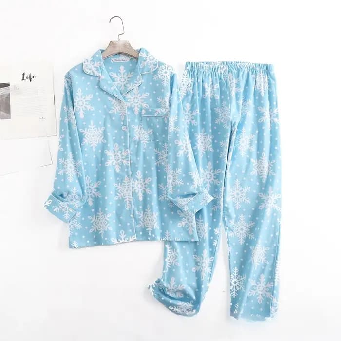 Pyjama pantalon en flanelle de coton