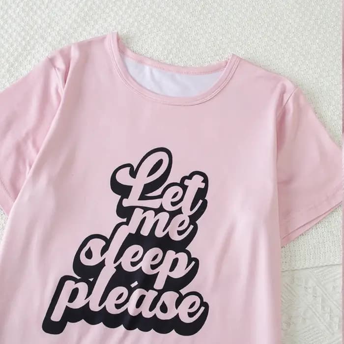 Ensemble 2 pièces de shorts à manches courtes doux et mignons pour adolescentes