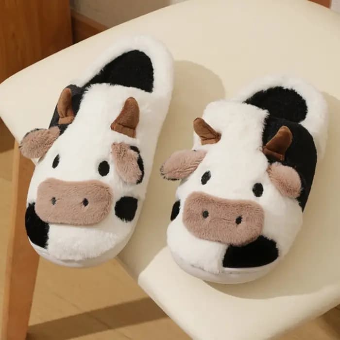 Pantoufles de vache confortables pour femmes et hommes