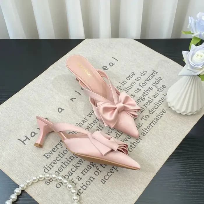 Mules roses style féerique pour femme