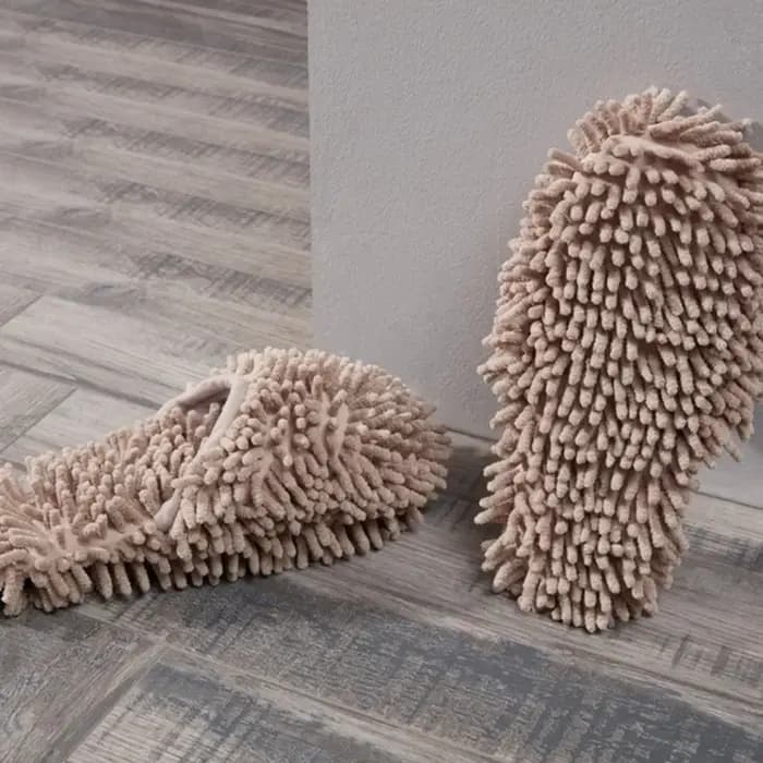 Pantoufles absorbantes en Chenille pour succion d'eau