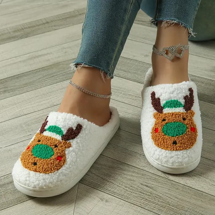 Dessin animé mignon et intéressant teckel chien femmes pantoufles intérieur chaud confort léger chambre concis hiver coton chaussures