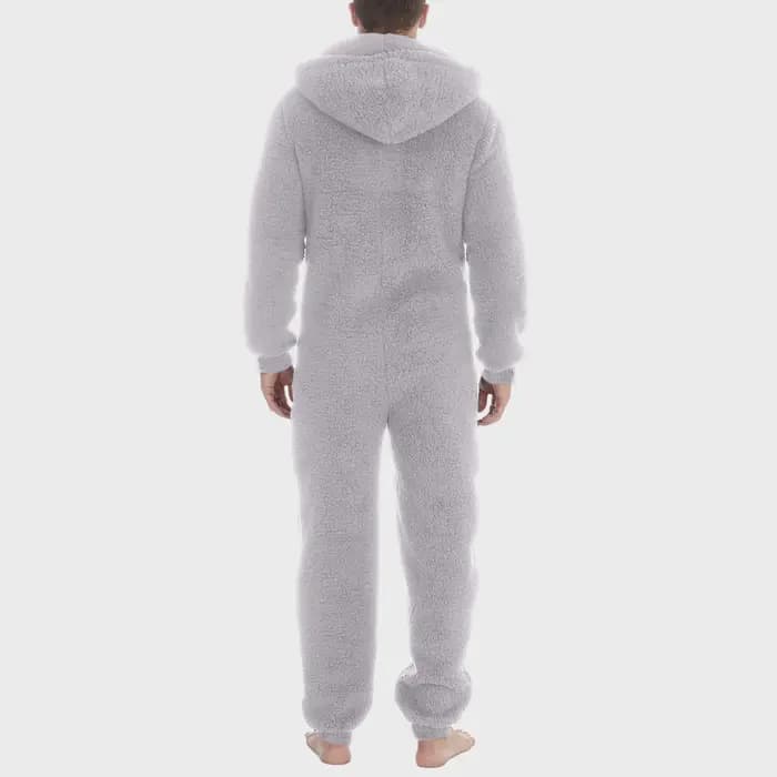 Pyjama à Capuche avec Fermeture Éclair sur le Devant pour Homme