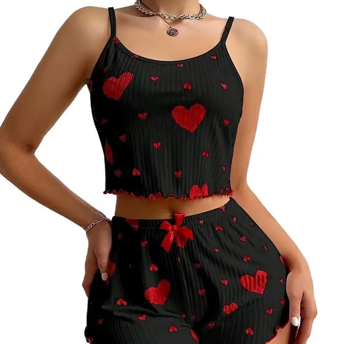 Ensemble de pyjama pour femmes, vêtements de nuit, 2 pièces, débardeurs courts et shorts, S M L, bla