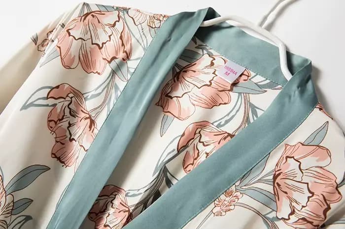 Ensemble pyjama 5 pièces en Satin soyeux pour femmes
