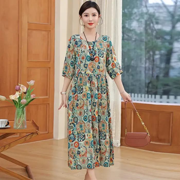 5XL chemises de nuit pour femmes salon pyjamas robe grande taille coton rayonne moyen âge mère