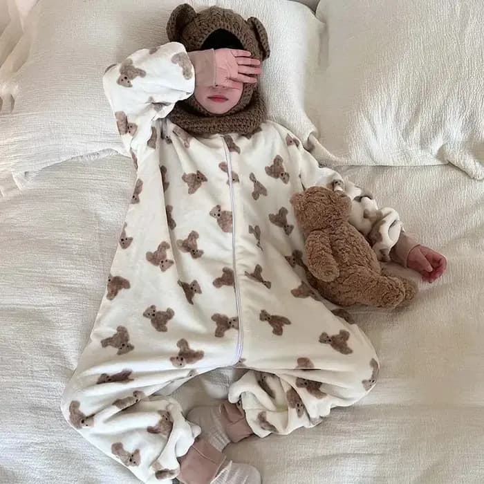Dessin animé flanelle polaire enfants vêtements de nuit pour bébé